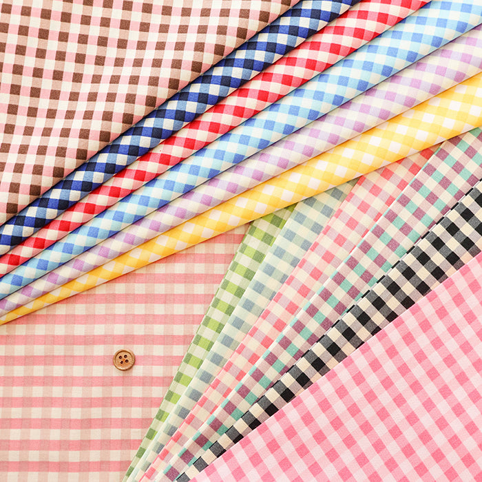 Cotton Shirting Fabric - Gingham Check - nomura tailor