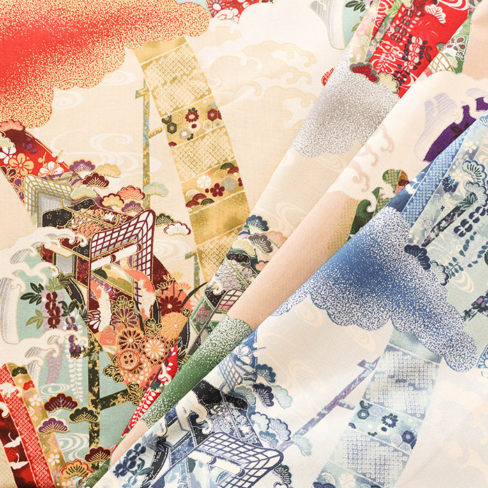 Cotton Shirting Lame (Glitter) Fabric - Japanese Style - nomura tailor