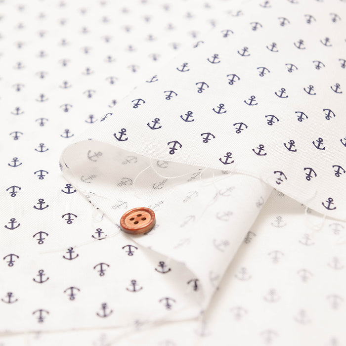 Cotton muslin Fabric - Anchor - nomura tailor