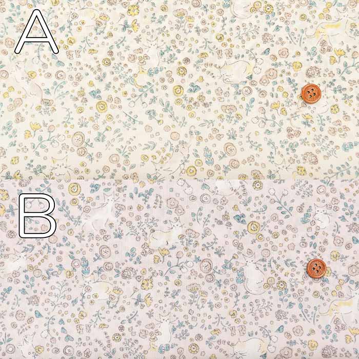 Nylon Oxford  Fabric - Fabric shop in Wheat Forest - Flower garden and Cat - nomura tailor