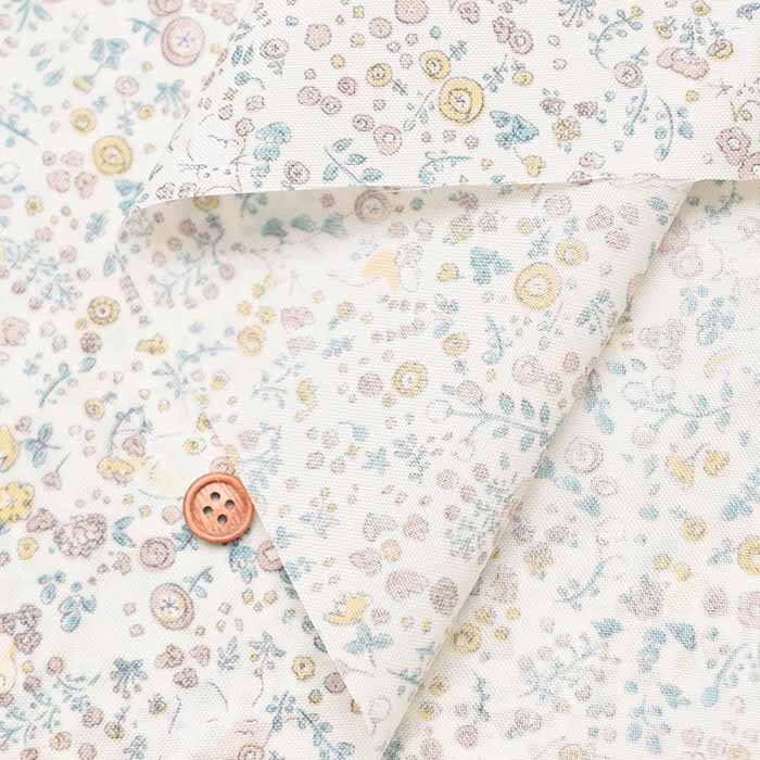 Nylon Oxford  Fabric - Fabric shop in Wheat Forest - Flower garden and Cat - nomura tailor