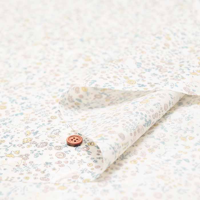 Nylon Oxford  Fabric - Fabric shop in Wheat Forest - Flower garden and Cat - nomura tailor
