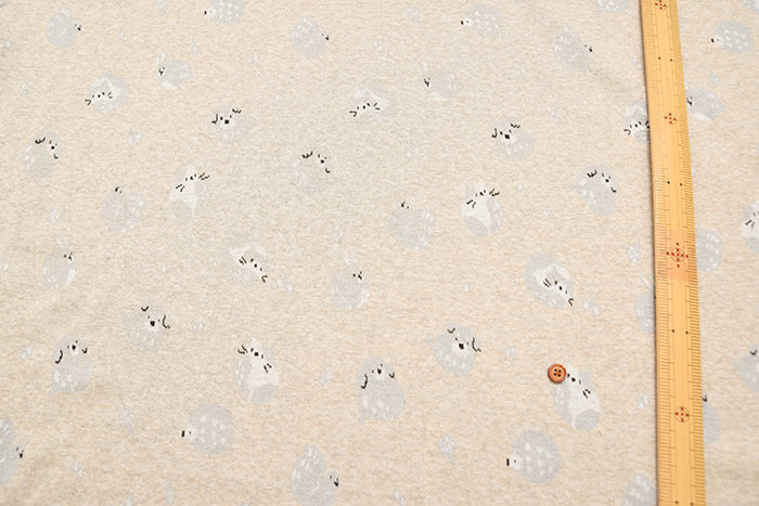 Cotton Knit Jacquard Fabric - Tokoro Comugi “Komugi no Mori” - Round Animal - nomura tailor