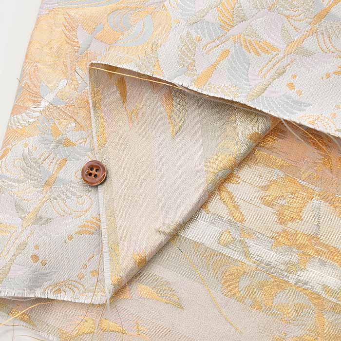 Gold Brocade Crane and Waves - nomura tailor