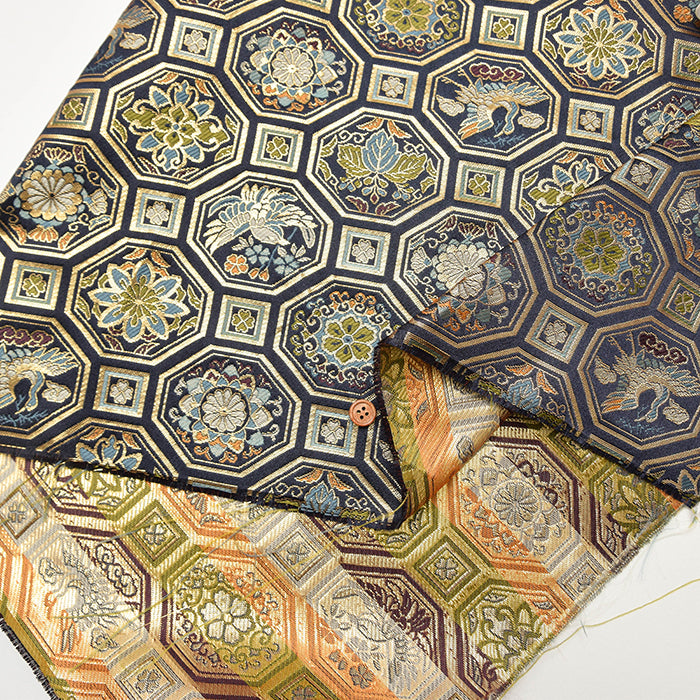 Gold Brocade (Kinran)  - Turtle Shell Pattern - nomura tailor
