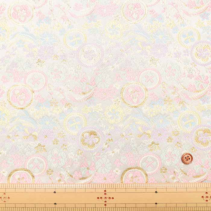 Gold Brocade (Kinran)  - Round floral motif - nomura tailor