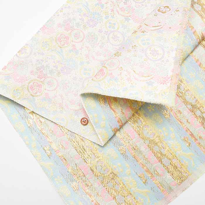 Gold Brocade (Kinran)  - Round floral motif - nomura tailor