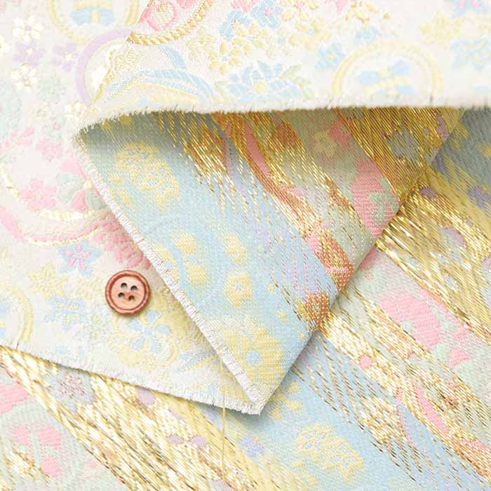 Gold Brocade (Kinran)  - Round floral motif - nomura tailor