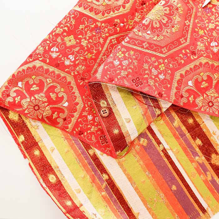 Gold Brocade (Kinran)  - Floral crest pattern - nomura tailor