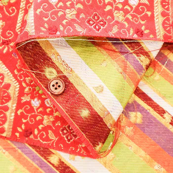 Gold Brocade (Kinran)  - Floral crest pattern - nomura tailor