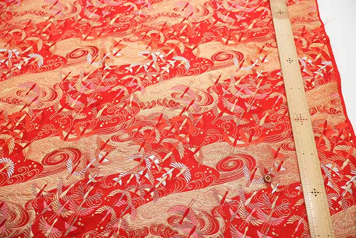 Gold Brocade (Kinran) - Crane - nomura tailor