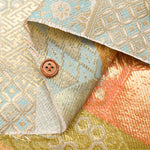Gold Brocade (Kinran) - Turtle Shell Pattern and Auspicious Motifs - nomura tailor