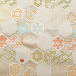 Gold Brocade (Kinran) - Turtle Shell Pattern and Auspicious Motifs - nomura tailor