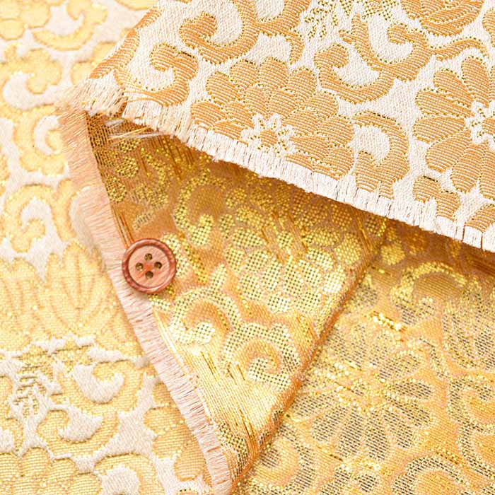 Gold Brocade - Chrysanthemum Design - nomura tailor