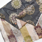 Gold Brocade (Kinran) - Flowing water with eight petaled flowers - nomura tailor