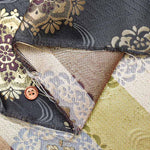 Gold Brocade (Kinran) - Flowing water with eight petaled flowers - nomura tailor