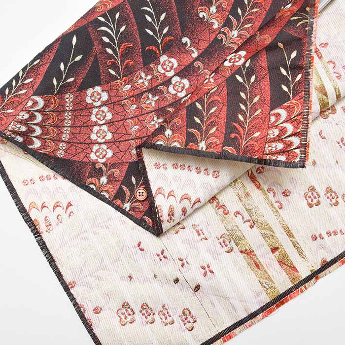 Gold Brocade (Kinran) - Radiant Noshi pattern with floral motifs - nomura tailor