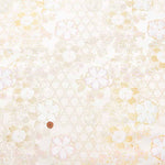 Gold Brocade (Kinran) - Basket weave with flowers - nomura tailor