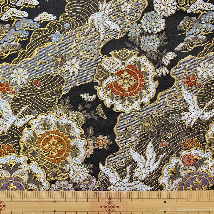 Gold Brocade - Crane and Pine - nomura tailor