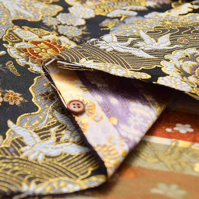 Gold Brocade - Crane and Pine - nomura tailor