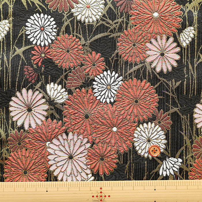 Gold Brocade (Kinran) - Bamboo and Chrysanthemums - nomura tailor