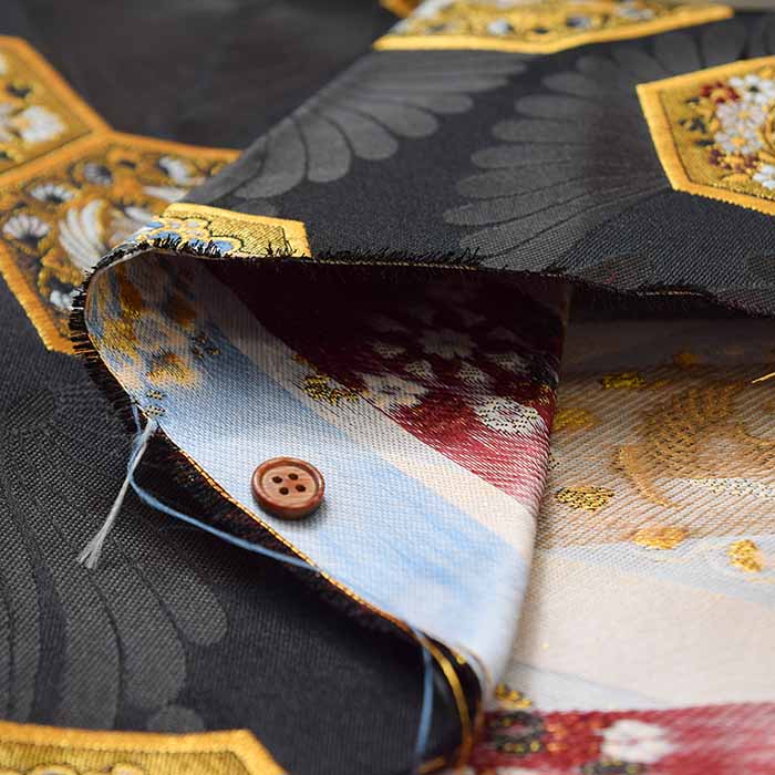 Gold Brocade - Tortoise Shell Design - nomura tailor
