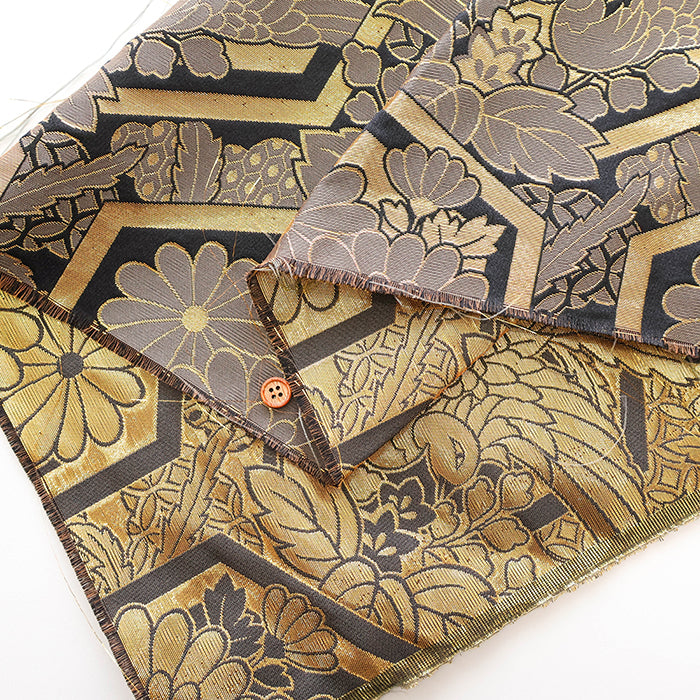 Gold Brocade (Kinran) - Phoenix and Tortoiseshell - nomura tailor