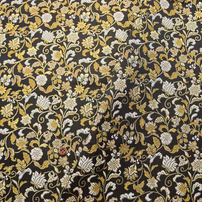 Gold Brocade Rococo Style Flower - nomura tailor