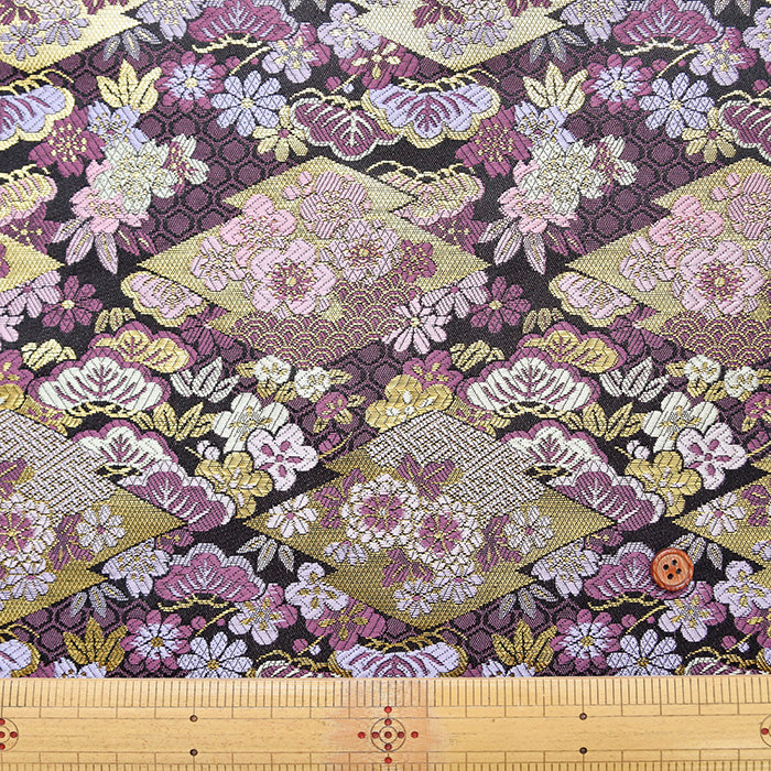 Gold Brocade - Tortoise Shell and Flower - nomura tailor