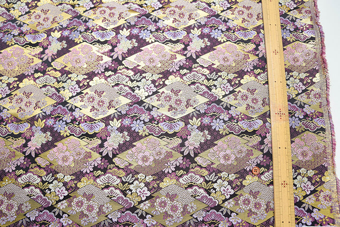 Gold Brocade - Tortoise Shell and Flower - nomura tailor