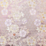 Gold Brocade (Kinran) - Basket weave with flowers - nomura tailor