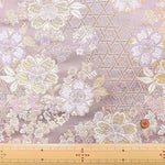 Gold Brocade (Kinran) - Basket weave with flowers - nomura tailor
