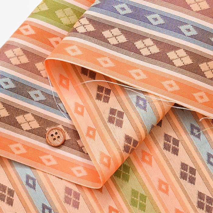 Gold Brocade - Diamond Border - nomura tailor
