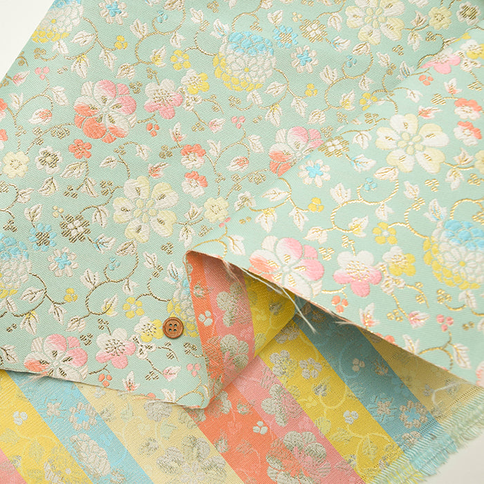 Gold Brocade (Kinran) - Spring flowers - nomura tailor
