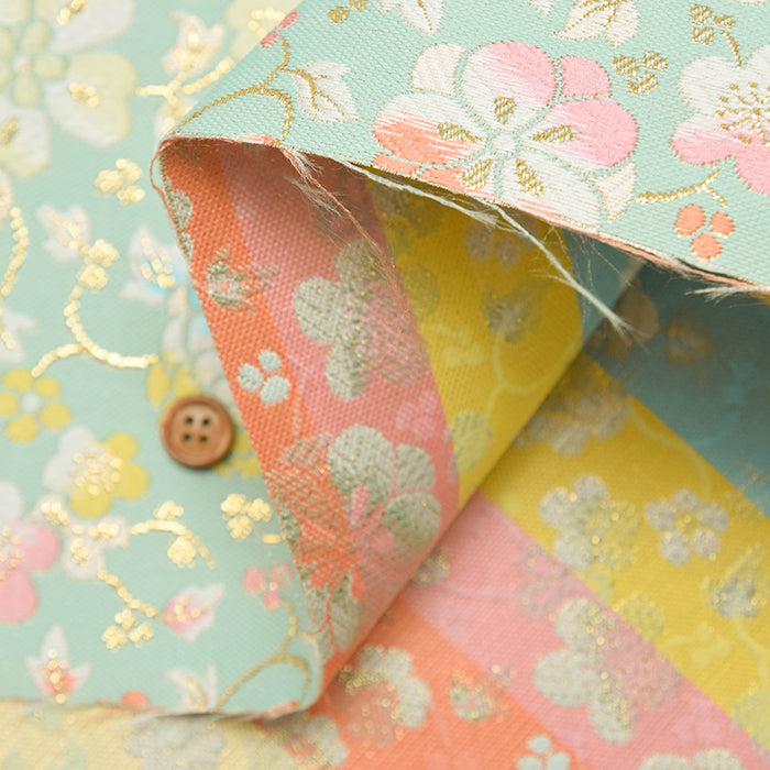 Gold Brocade (Kinran) - Spring flowers - nomura tailor