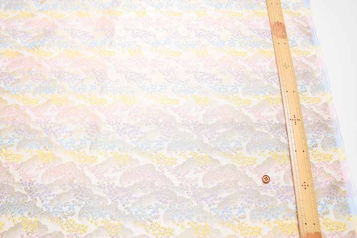 Gold Brocade (Kinran) - Bush clover on the clouds - nomura tailor