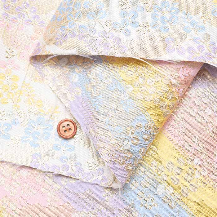 Gold Brocade (Kinran) - Bush clover on the clouds - nomura tailor