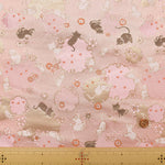 Gold Brocade (Kinran) - Cat and Snowflake Wheel - nomura tailor