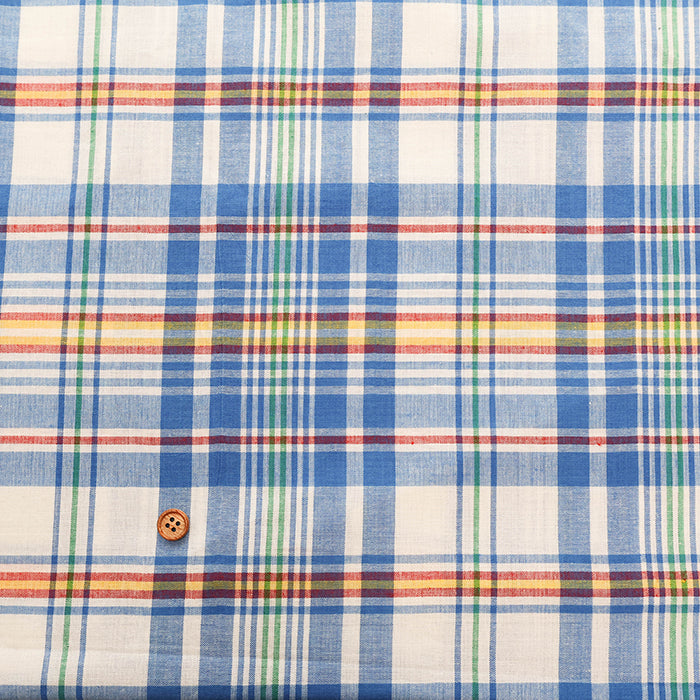 Made in India Cotton Yarn-dyed Madras Check Fabric - nomura tailor