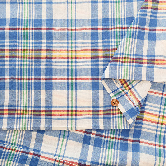 Made in India Cotton Yarn-dyed Madras Check Fabric - nomura tailor