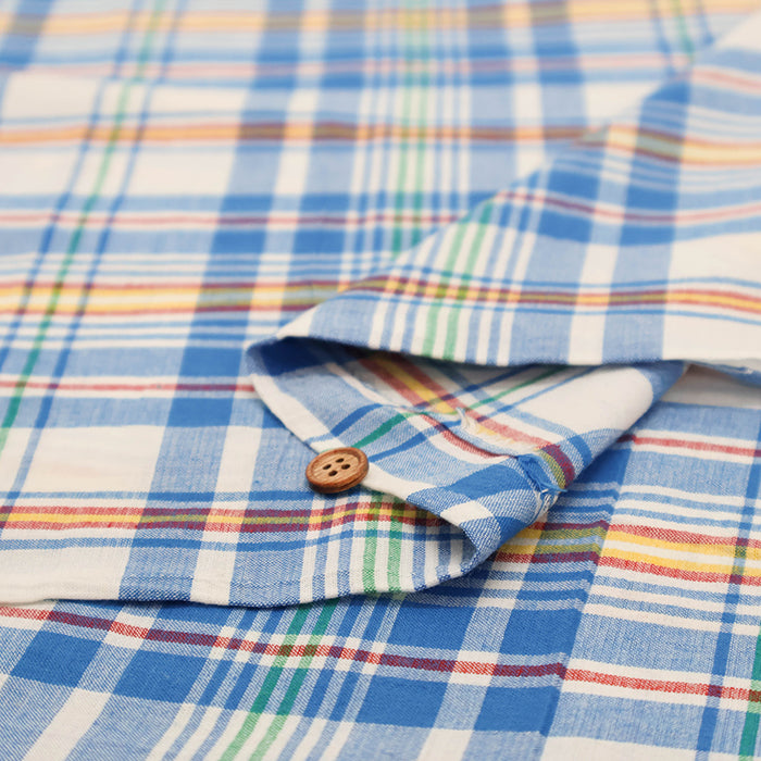 Made in India Cotton Yarn-dyed Madras Check Fabric - nomura tailor