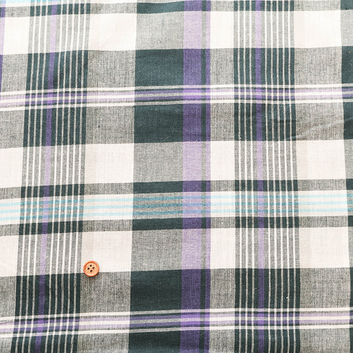 Made in India Cotton Yarn-dyed Madras Check Fabric - nomura tailor