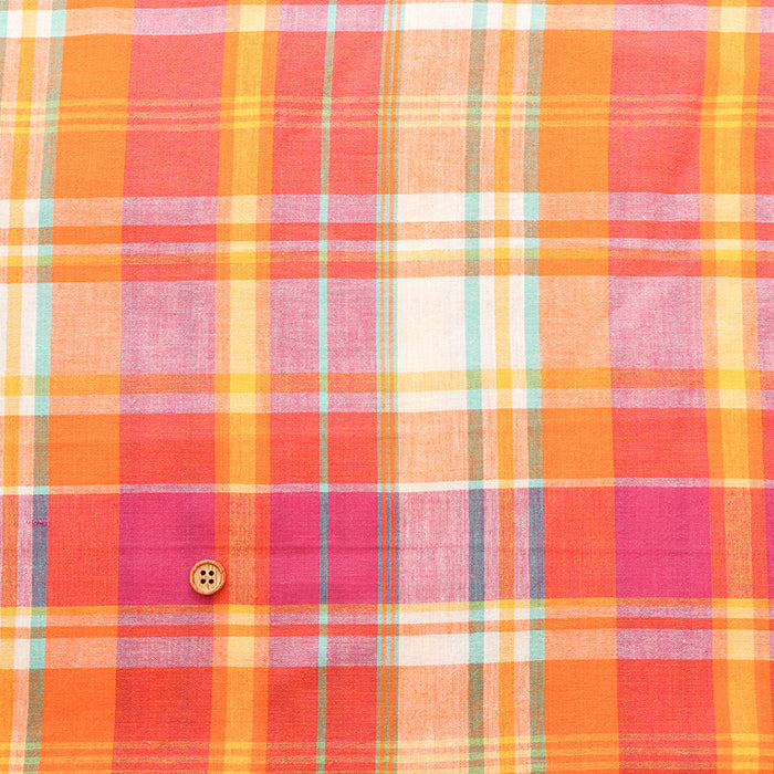 Made in India Cotton Yarn-dyed Madras Check Fabric - nomura tailor