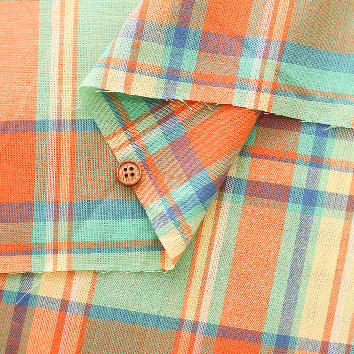 Made in India Cotton Yarn-dyed Madras Check Fabric - nomura tailor