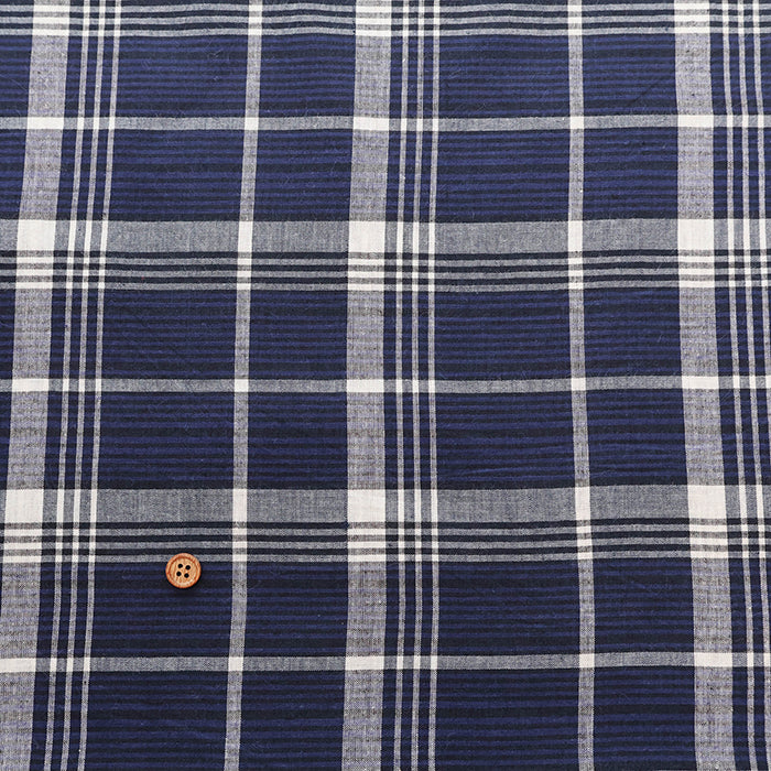 Made in India Cotton Yarn-dyed Madras Check Fabric - nomura tailor