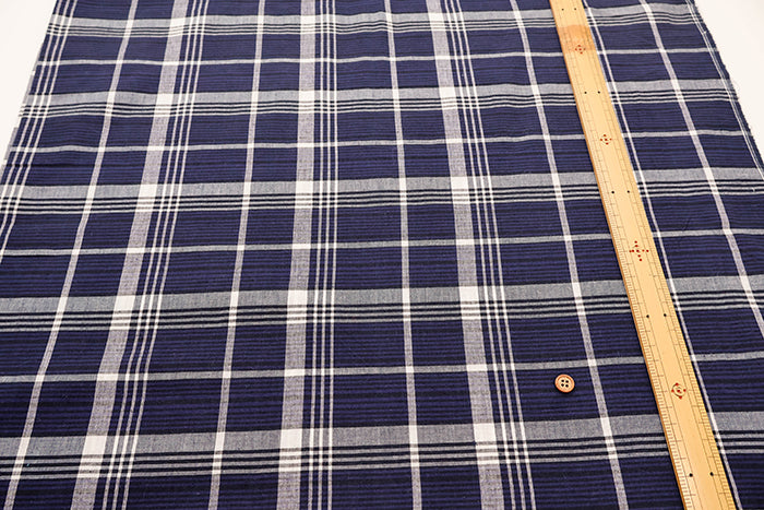 Made in India Cotton Yarn-dyed Madras Check Fabric - nomura tailor