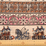 Made in India Cotton Kalamkari Printed Fabric - Elephant - nomura tailor