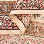 Made in India Cotton Kalamkari Printed Fabric - Elephant - nomura tailor