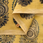Made in India Cotton Kalamkari Printed Fabric - Elephant - nomura tailor