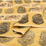 Made in India Cotton Kalamkari Printed Fabric - Elephant - nomura tailor